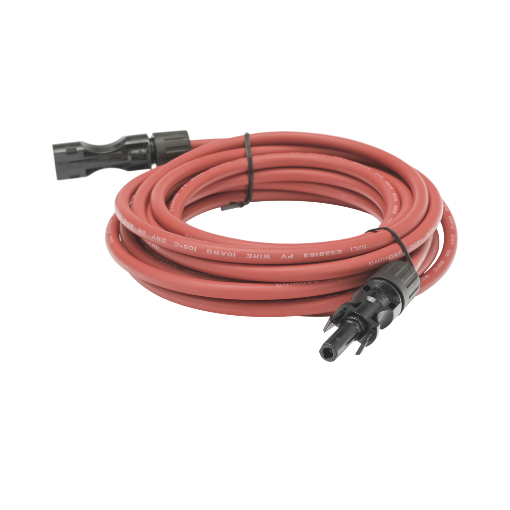 [CBLMC42P5MREDV2] Cable Fotovoltaico, 2.5 m, Rojo, Calibre 10 AWG con Terminal MC4-M en Ambos Extremos