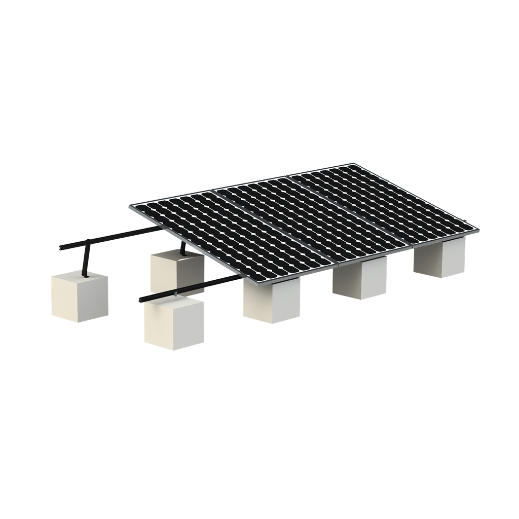 [VEKTOR8BLK] Montaje para Panel Solar, Riel 8 de 5400mm para Módulos con Espesor de 30-35mm, Velocidad de Viento Máx. 136km/h (20° a 45°) Con Anodizado Negro