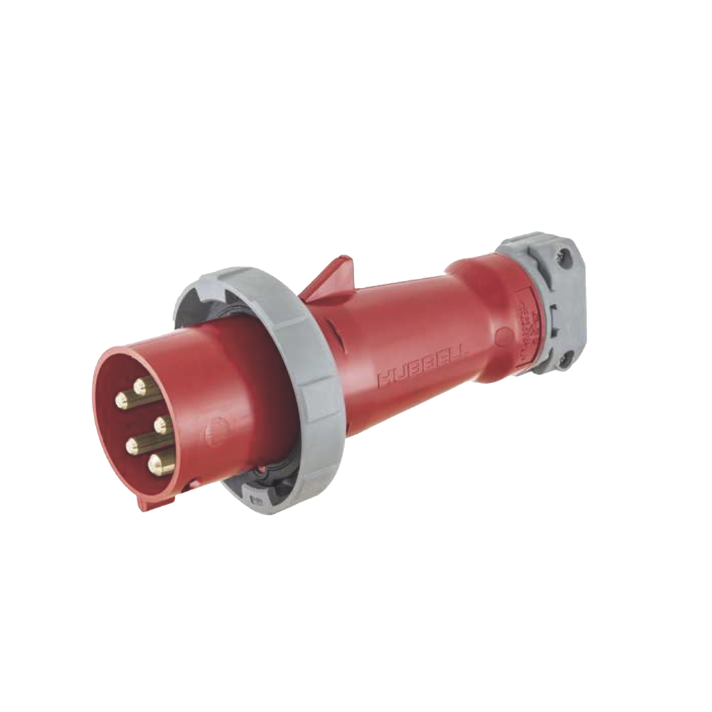Clavija industrial de 30/32 A / 200/346 - 240/415 V -  220/380 - 240/415 V CA /  4 Polos 5 Hilos / IP69 y  4X.