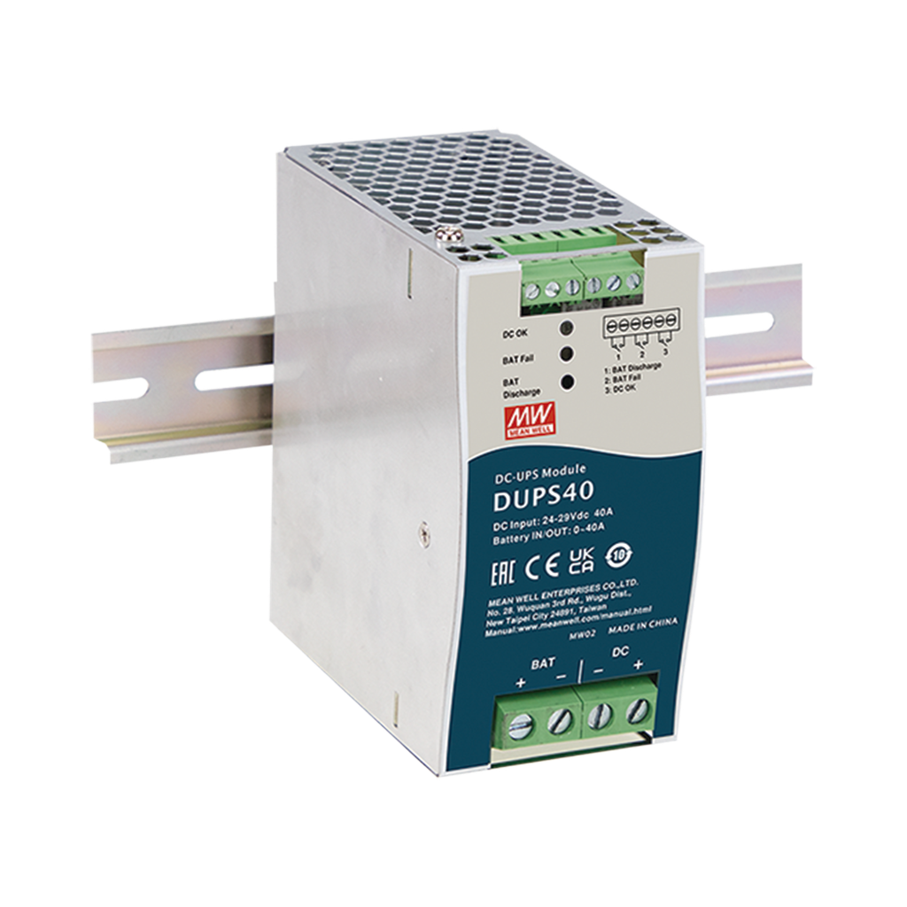 [DUPS40] UPS PARA CD / 24VCD 40A / RIEL DIN / PARA BATERÍAS DE 4 A 135 AH