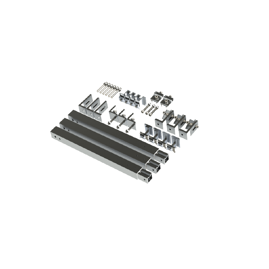 Caja de accesorios de aluminio  anodizado para montaje VEKTOR8R3M , arreglo 1X4 para techo