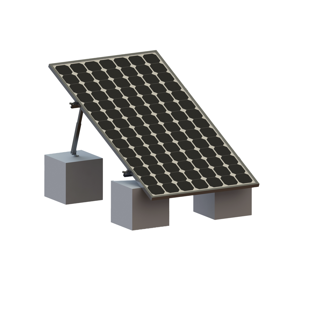 [VEKTOR8R1M] Montaje para Panel Solar, Riel 8 de 1400mm para Módulos con Espesor de 35mm, Velocidad de Viento Máx. 136km/h (20° a 45°)