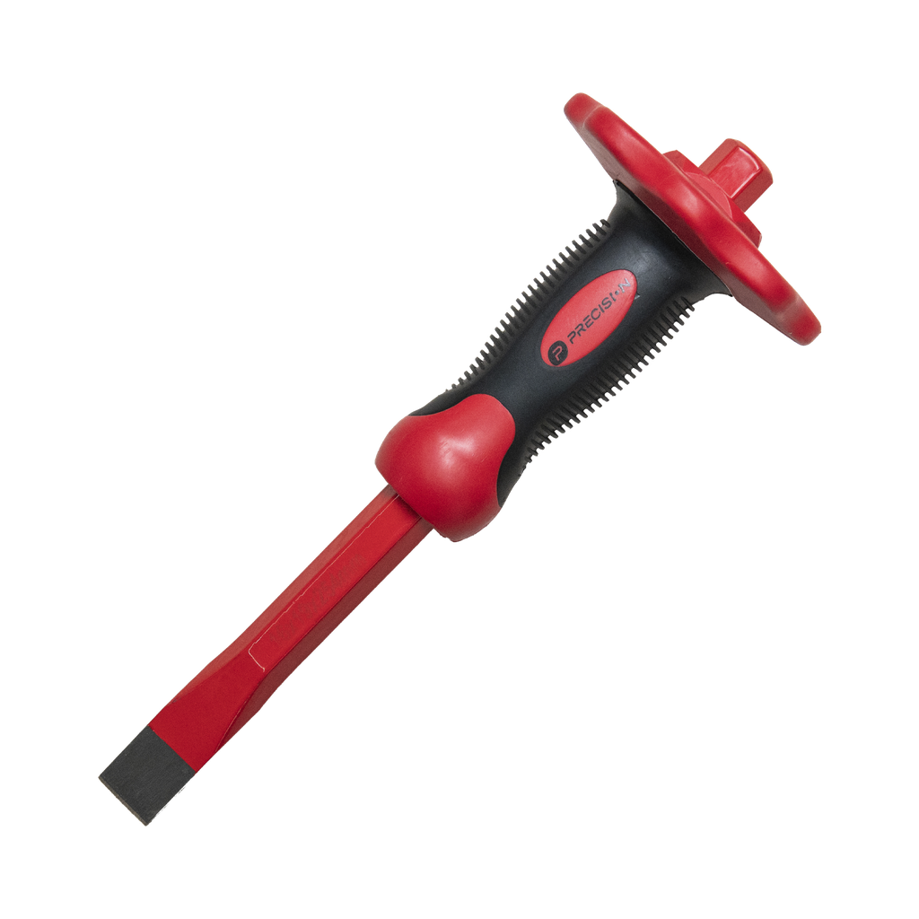 [PST-H04-003] Cincel de Punta Plana con Protección para las Manos de 19x16x250mm
