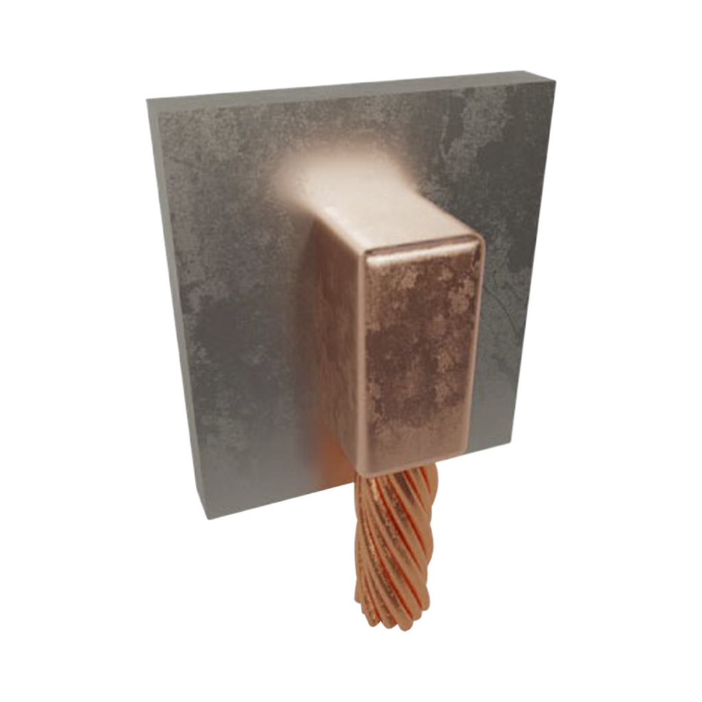 Molde para Soldadura Exotérmica para Cable 2/0 AWG a Superficie de Acero en Vertical a 90°