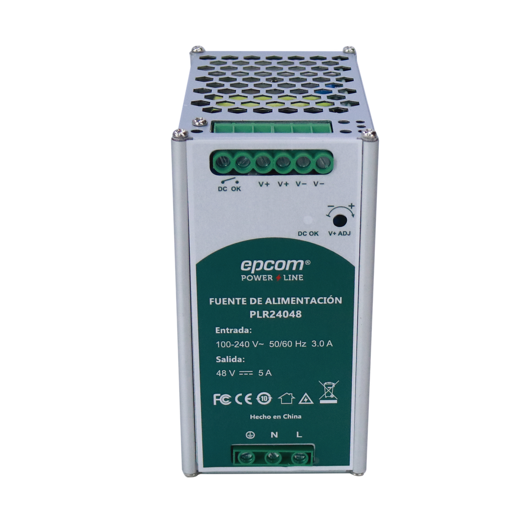 [PLR-240-48] FUENTE DE ALIMENTACION 48 VCC / DIN RIEL /  5 AMPERES / 240 W