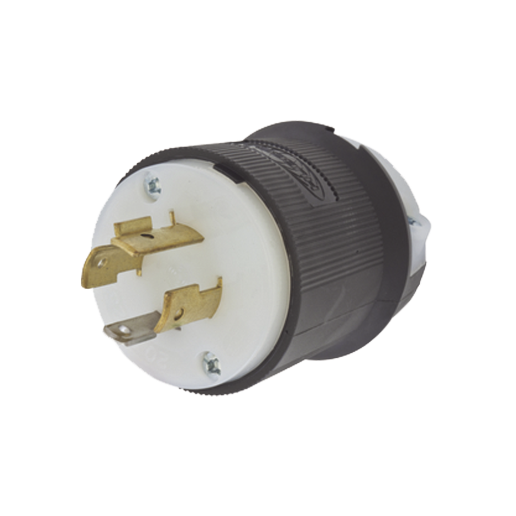 [HUB-HBL-2411] Clavija con Bloqueo de Media Vuelta Industrial 20 A 125/250 V CA / 3 Polos 4 Hilos / Nema L14-20P.