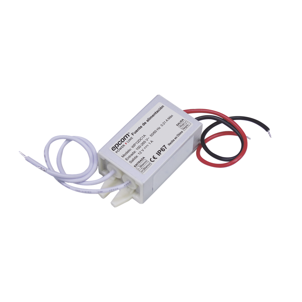 Fuente 12 V / 1 Amper / Waterproof / Intemperie grado IP67