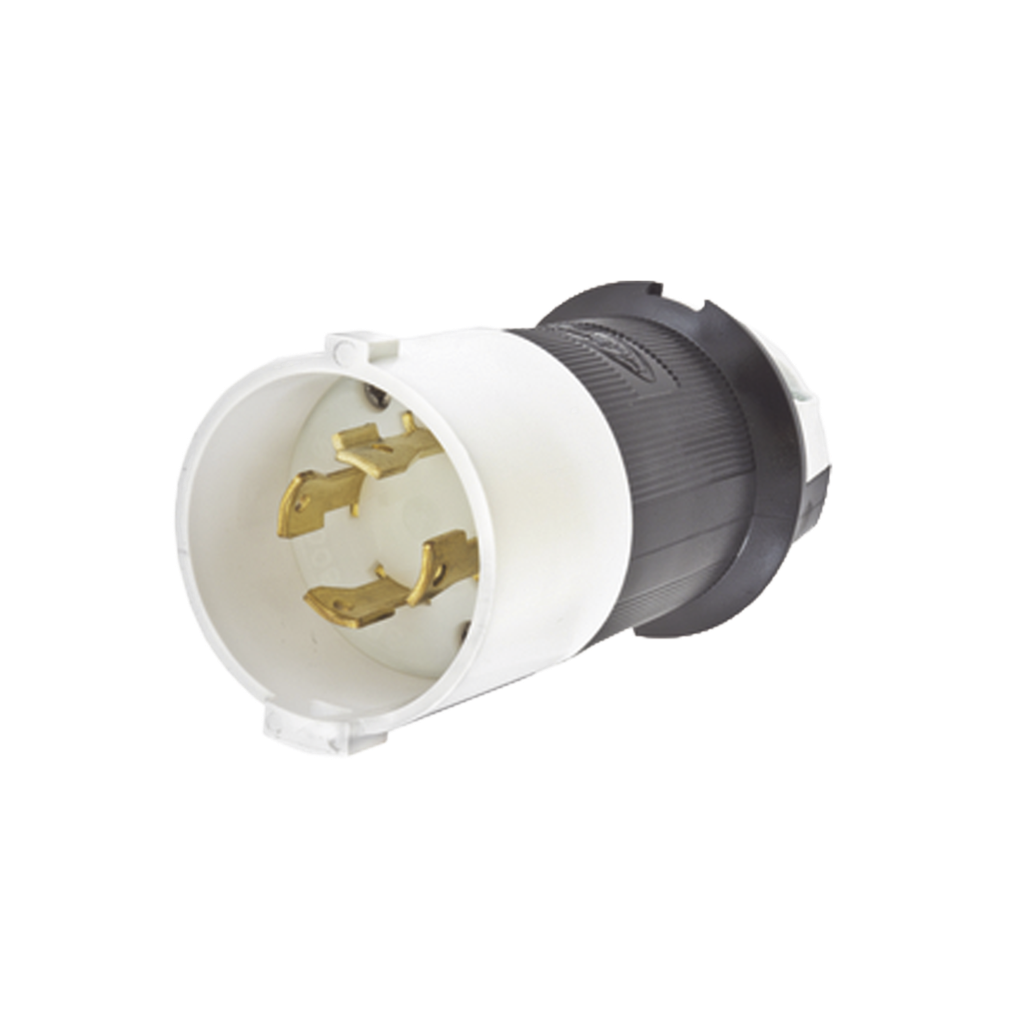 Clavija con Bloqueo de Media Vuelta Industrial 30 A 600 V CA / 3 Polos 4 Hilos / Nema L17-30P.