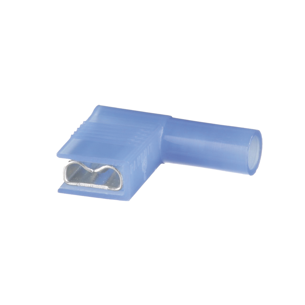 Terminal de Desconexión Hembra Pan-Term? a 90º, Color Azul, Nylon, para cable 14-16 AWG, 0.250 x 0.032  (6.3 x 0.8mm)