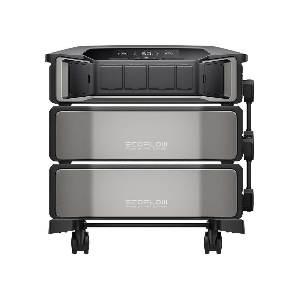 Estación de Energía Delta Pro Ultra 7.2kW para Respaldo Residencial, Incluye 2 Baterías de Litio LFP 6kWh (12kWh Totales), Sincronización para Mayor Potencia, Carga Solar Hasta 4000W, Capacidad de Trabajo Online (0ms)