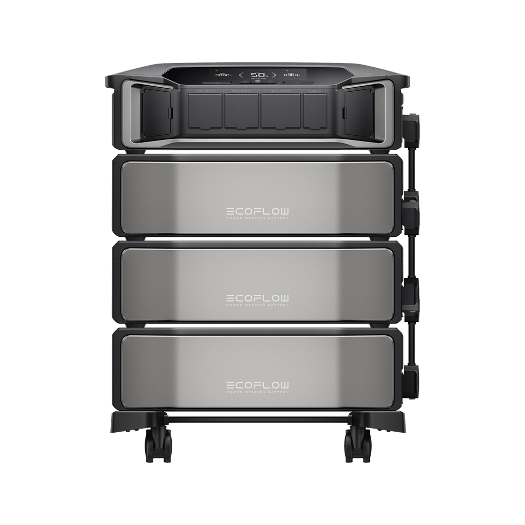 Estación de Energía Delta Pro Ultra 7.2kW para Respaldo Residencial, Incluye Batería de Litio LFP 6kWh (18kWh Totales), Sincronización para Mayor Potencia, Carga Solar Hasta 4000W, Capacidad de Trabajo Online (0ms)