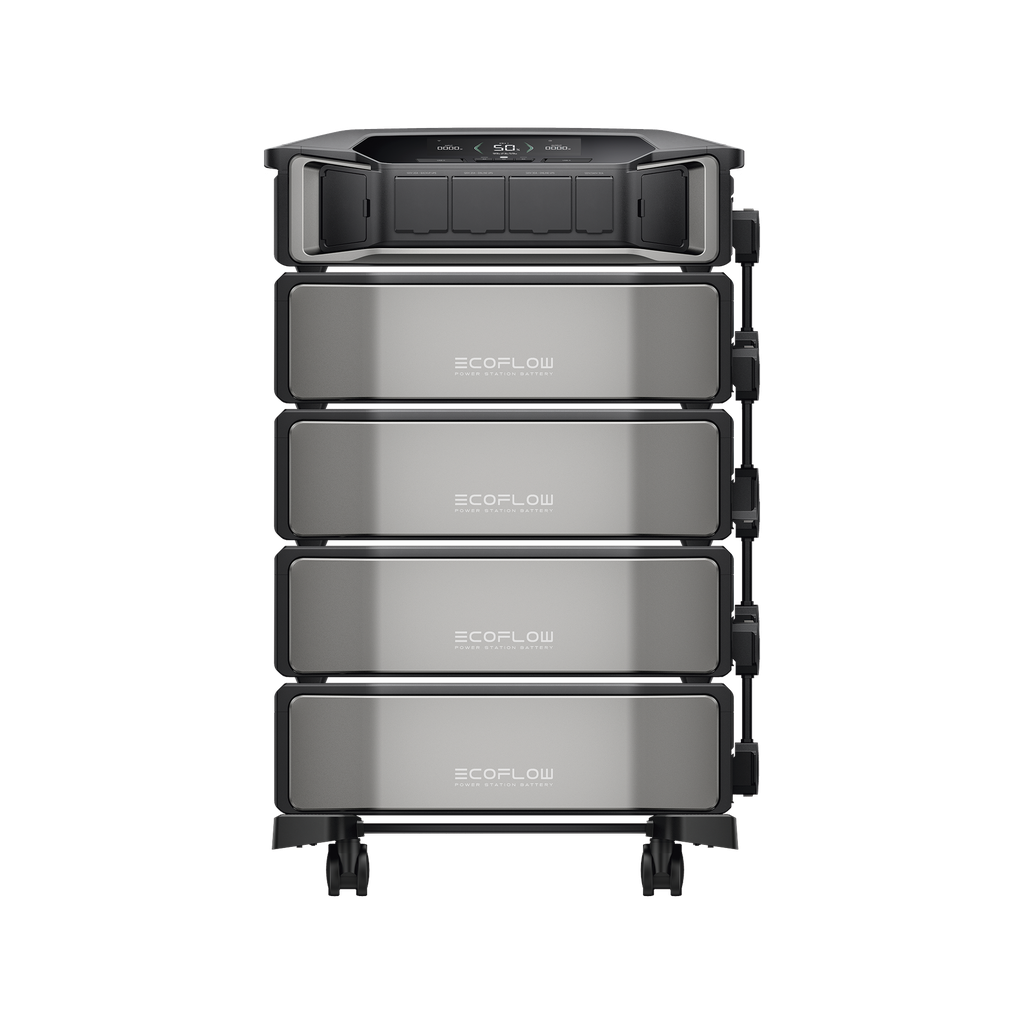 Estación de Energía Delta Pro Ultra 7.2kW para Respaldo Residencial, Incluye Batería de Litio LFP 6kWh (24kWh Totales), Sincronización para Mayor Potencia, Carga Solar Hasta 4000W, Capacidad de Trabajo Online (0ms)