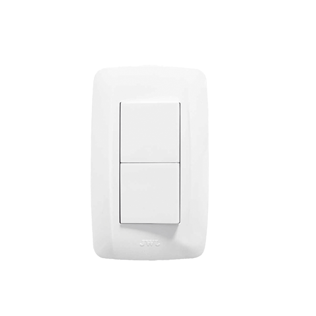 Apagador Escalera Doble de 10 A/ 127 V CA ~ 60 Hz / 1 1/2 Módulos / Color Blanco.