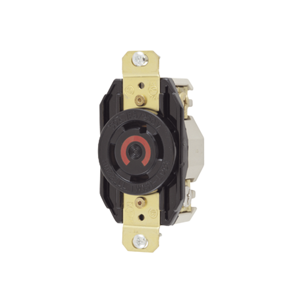 [HUB-HBL-2710] Receptáculo con Bloqueo de Media Vuelta Industrial 30 a 125/250 V CA / 3 Polos 4 Hilos / Nema L14-30R.