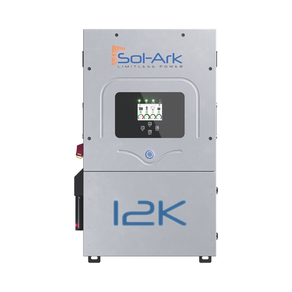 Inversor Hibrido SOL-ARK, 12 Kw, 220 Vcc, Fase Dividida, WIFI incluido, IP65, Entrada de Baterías a 48 Vcc