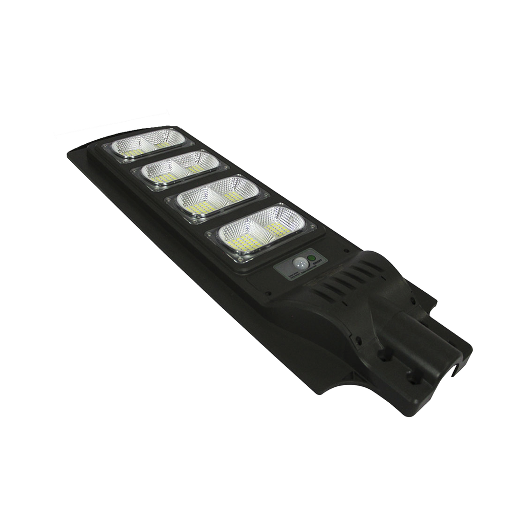 Luminaria con Panel Solar y Sensor de Movimiento de 160 W/ Luz fría 6 500 K/ Dimensiones 720 x 240 mm / Ángulo de Luz 120°.
