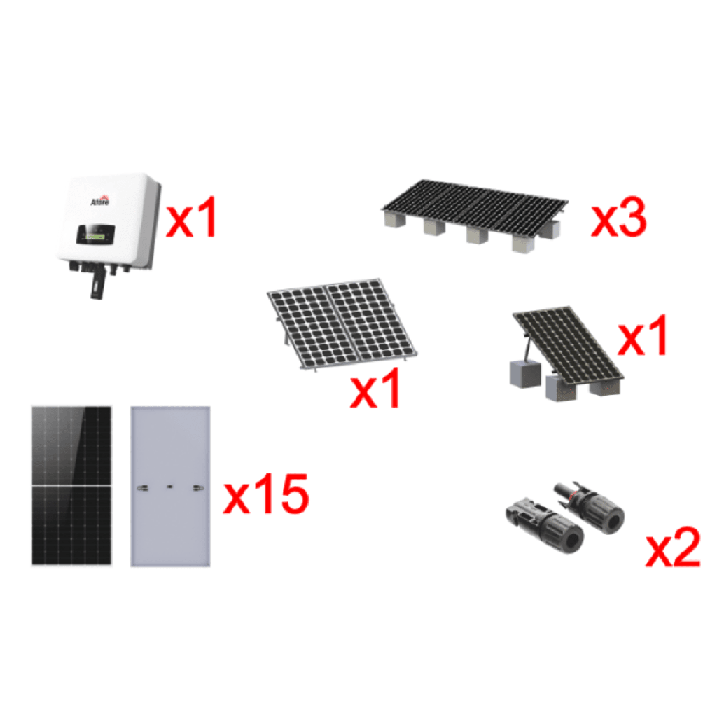 Kit Solar Interconexion  / 9kW  220Vca / Inversor AFORE / Montaje Incluido