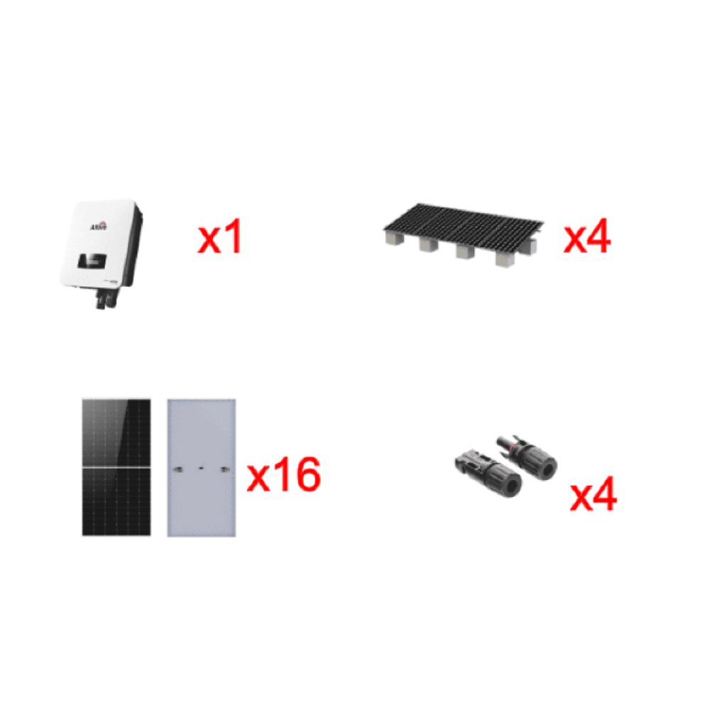 [HNS10000TLKIT1] Kit Solar Interconexion  / 10kW  220Vca / Inversor AFORE / Montaje Incluido