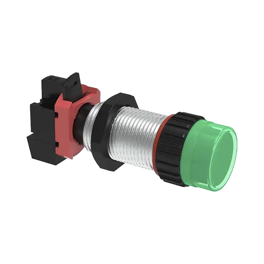 [HUB-GZB3G4] Luz Piloto Verde con Portalámparas 24 V AC/CD / Longitud 40 mm / 3/4 NPSM.