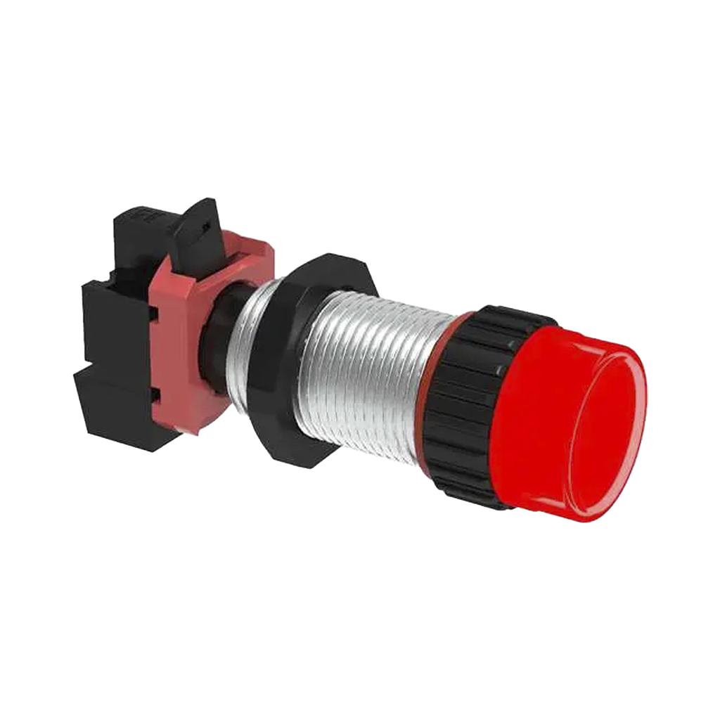 [HUB-GZB-3R4] Luz Piloto Roja con Portalámparas 24 V AC/CD / Longitud 40 mm / 3/4 NPSM.