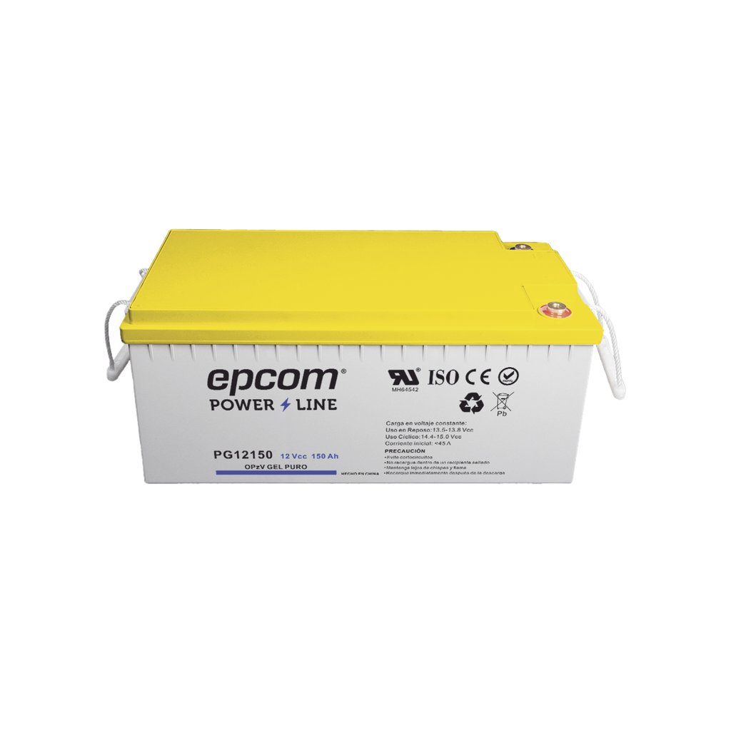 Batería de GEL PURO OPzV / 12 V @ 150 Ah / Ciclo profundo / Uso en Aplicaciones Fotovoltaicas y de Respaldo