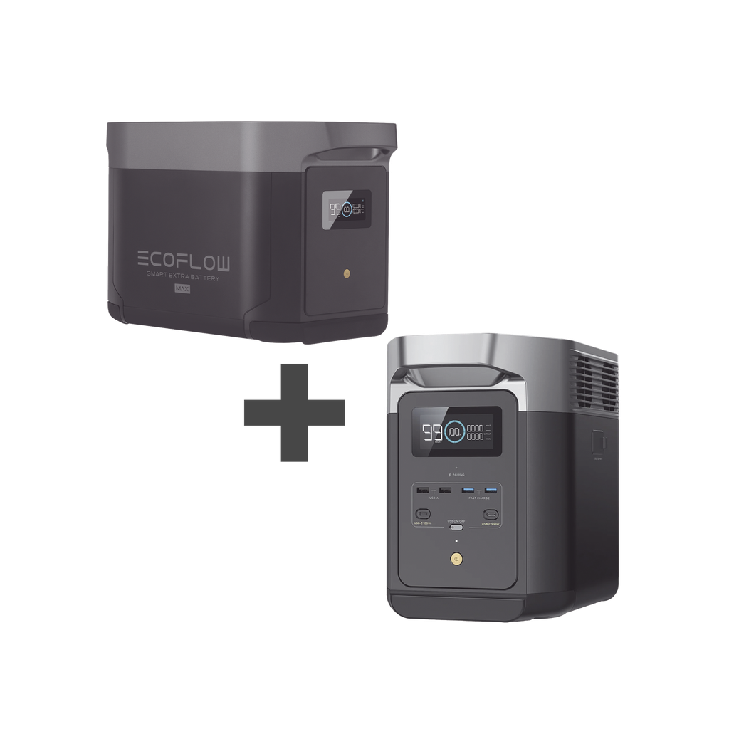 Kit de Estación de Energía Portátil 2048Wh + Batería Externa 2048Wh (4096Wh Totales)