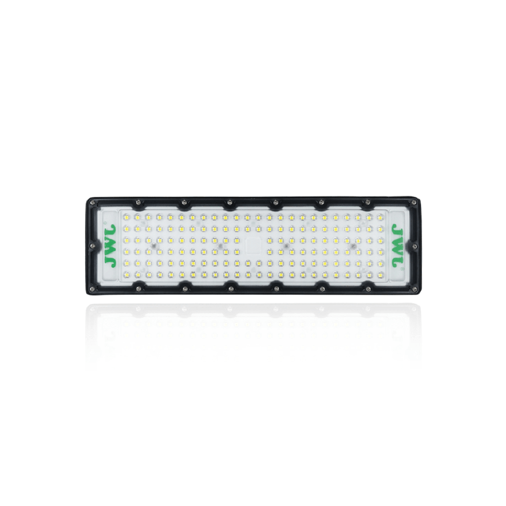 Reflector LED 100 W /350 x 100 mm / 85 - 265 Vca~ 50/60Hz / TCC 6 500 K / Uso en exterior.