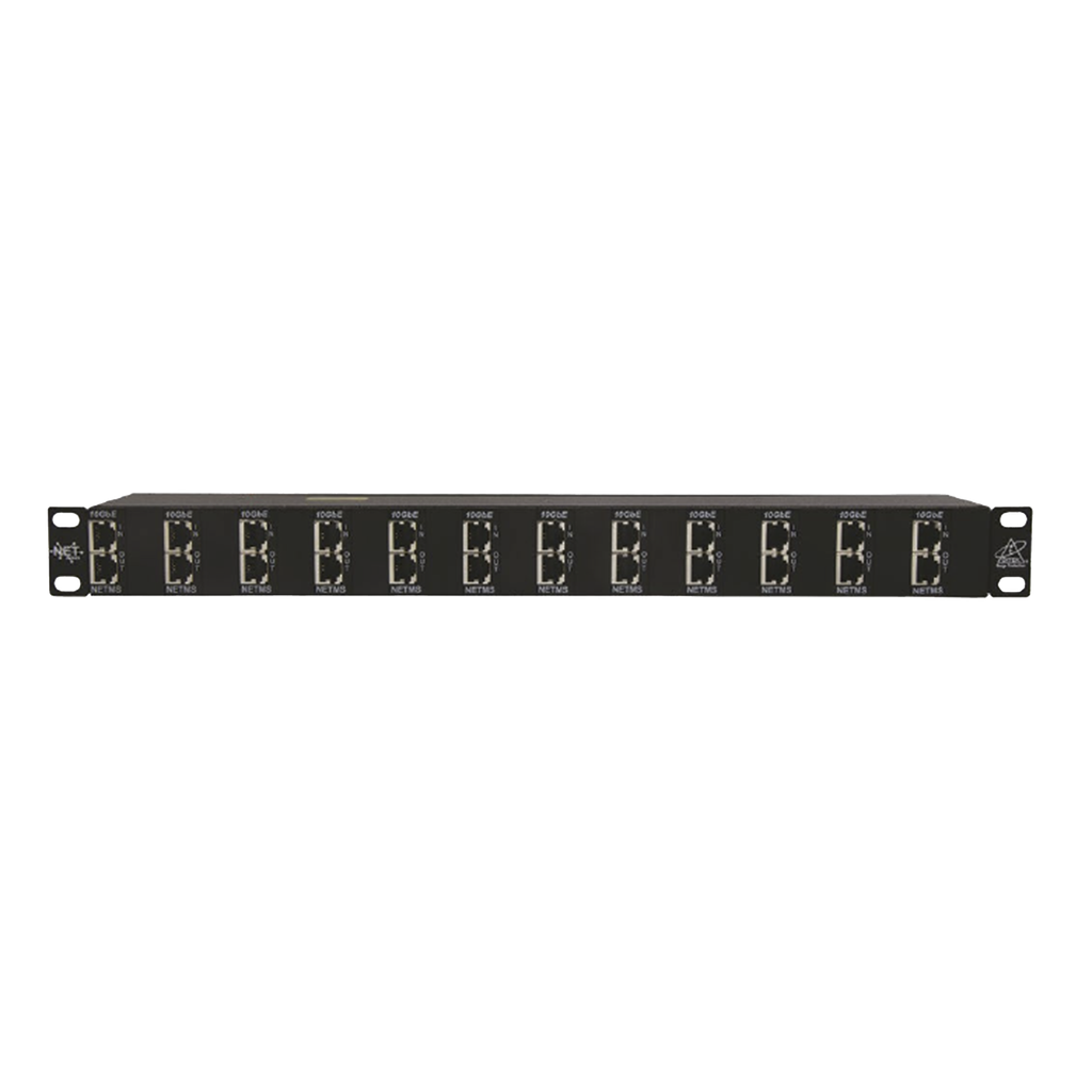 [DTK-RM12NETS] Protector de puertos IP de 12 Canales para uso en CAT5e, CAT6 y CAT6A.