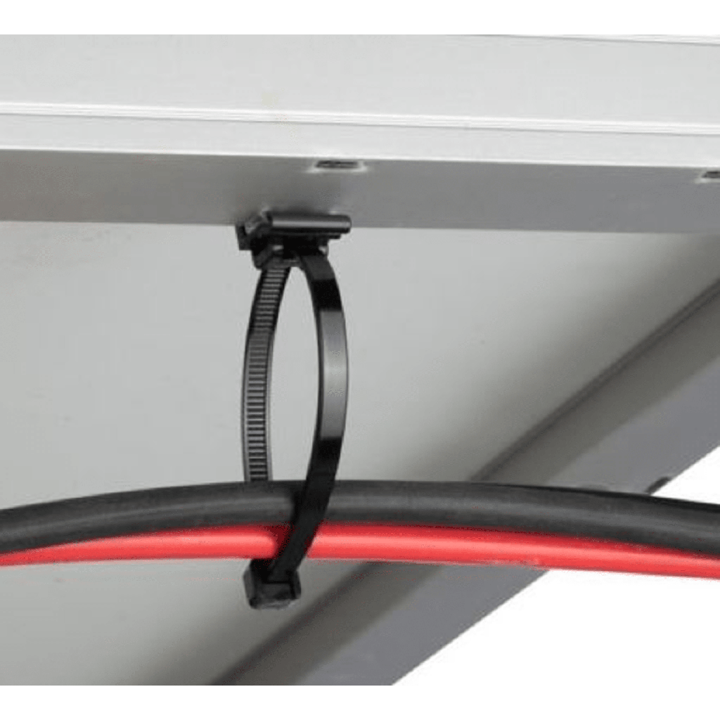 [SVSA12-2S-C0] Cincho de Nylon 6.6 Solar Clip, 188mm largo x 14mm ancho, Color Negro, Exterior Resistente a Rayos UV, Paquete de 100pz