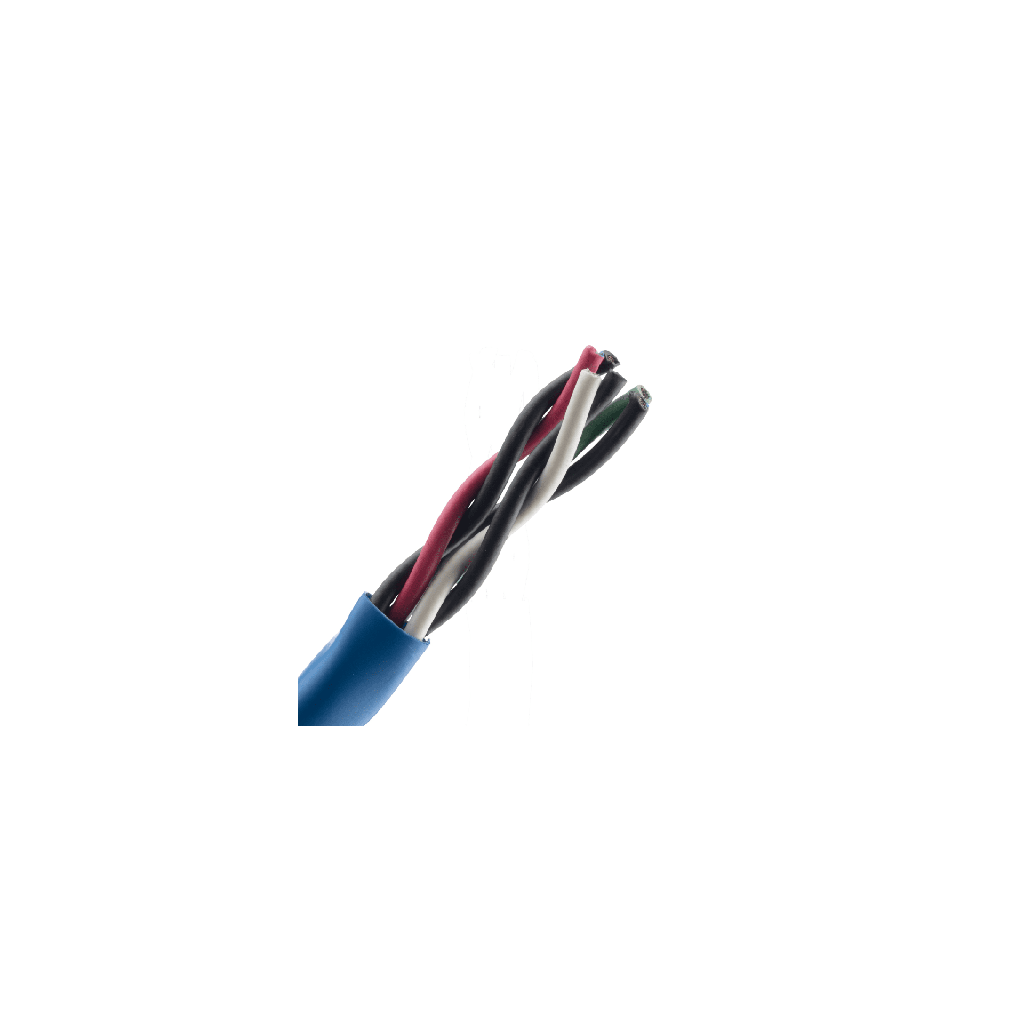 Bobina de Cable de Cobre de 3 Pares Clase 4 Para Sistemas FMPS, 16/19 AWG, Sin Blindaje, CMP (Plenum), Color Blanco, Carrete de 609 metros