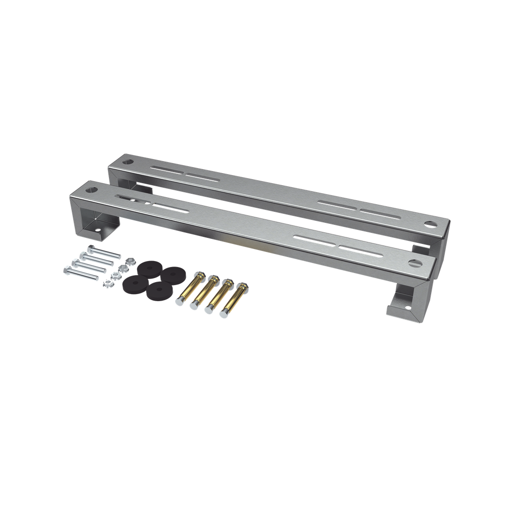 [ZT-MPF-180] ZT-MPF-180 Base para piso universal ajustable para capacidades de 1 a 3 toneladas con pernos deslizables y amortiguación