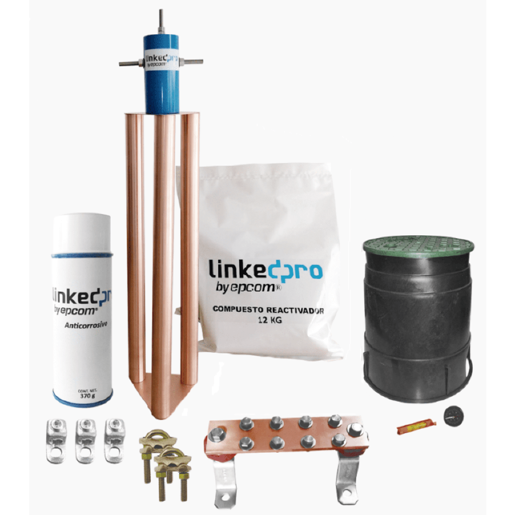 Kit de puesta a tierra LinkedPro, para protección de hasta 200 Amp.
