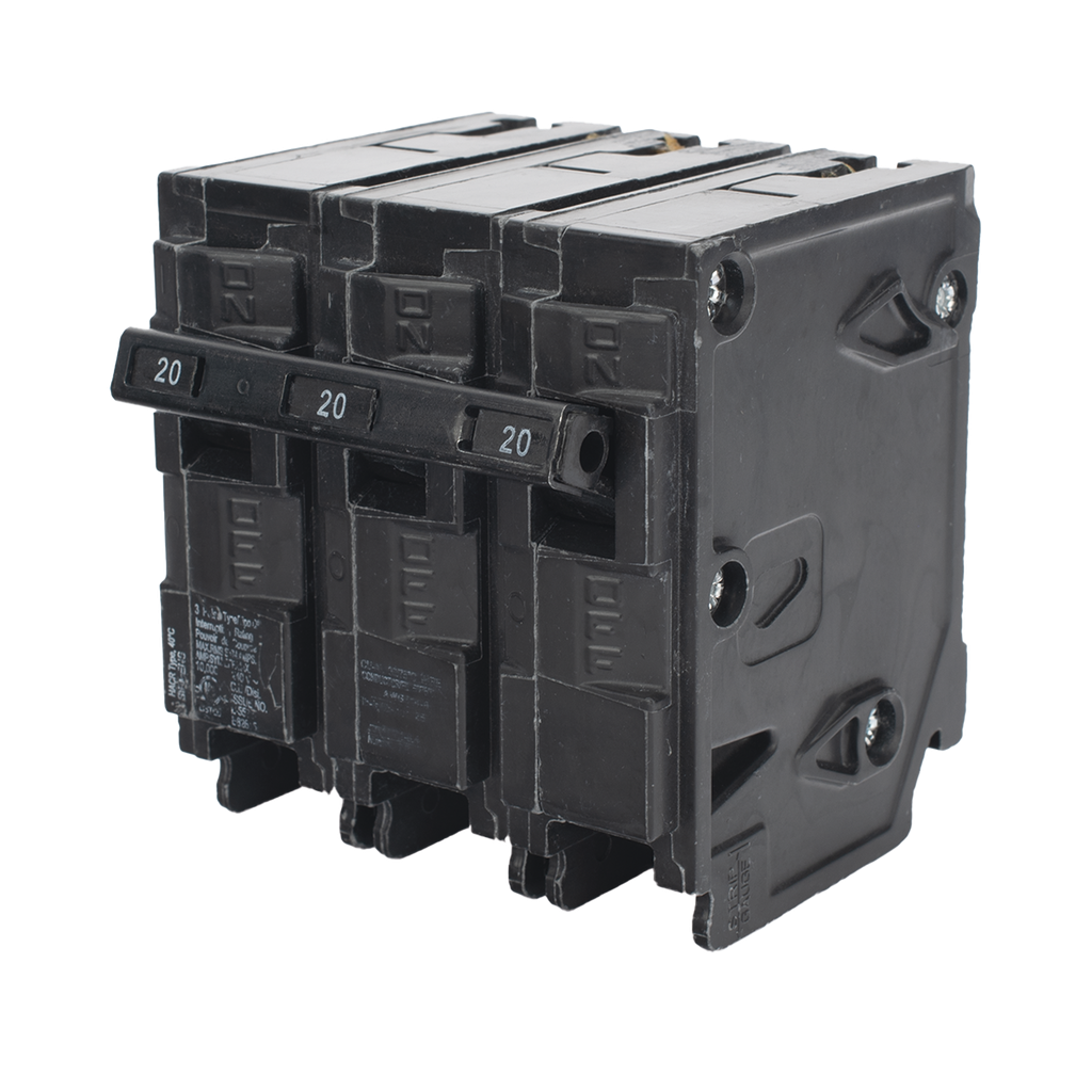 Interruptor automático enchufable tipo QP 3 polos, 20 amp