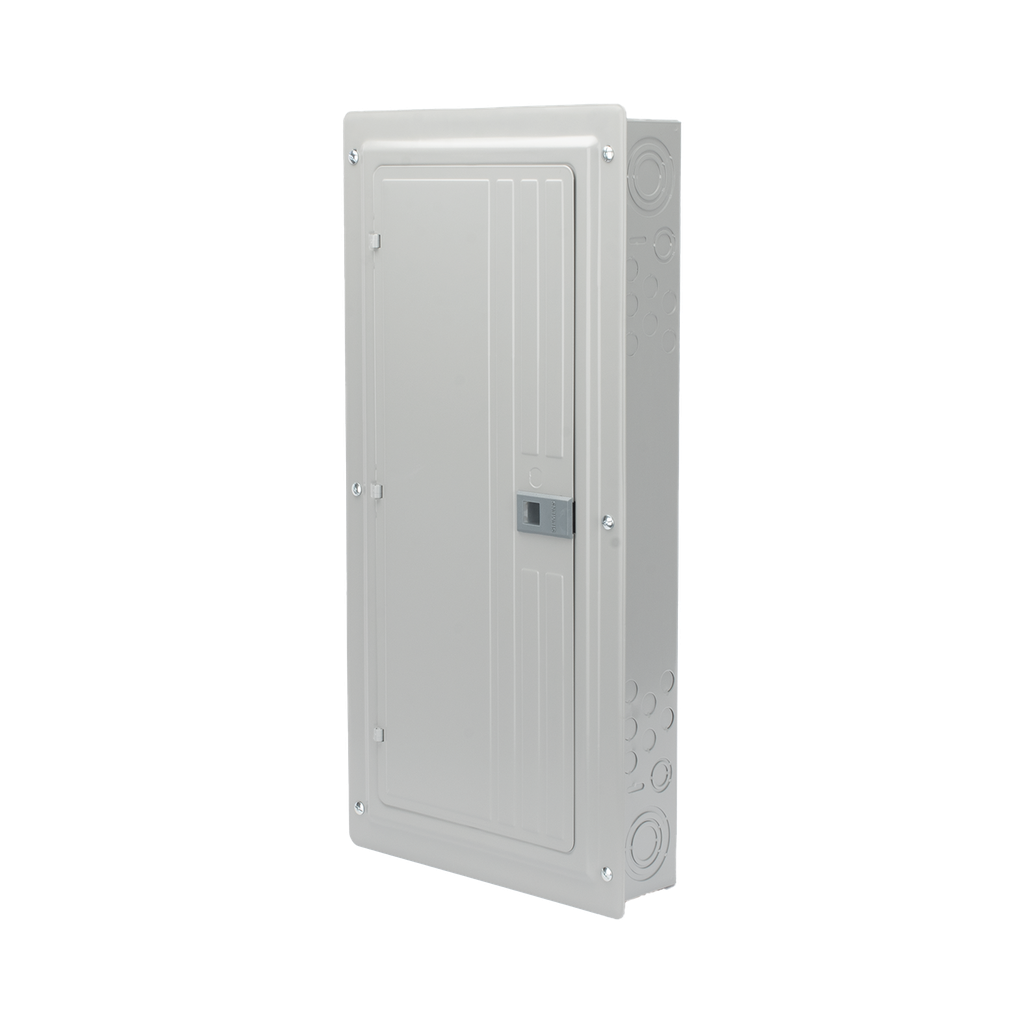 Centro de carga trifásico 3 Fases, 4 Hilos para interruptores QP, de 24 polos - 42 circuitos, 120/240vca, Barras de aluminio 200 Amp, Nema 1, uso interior. Incluye tapa.