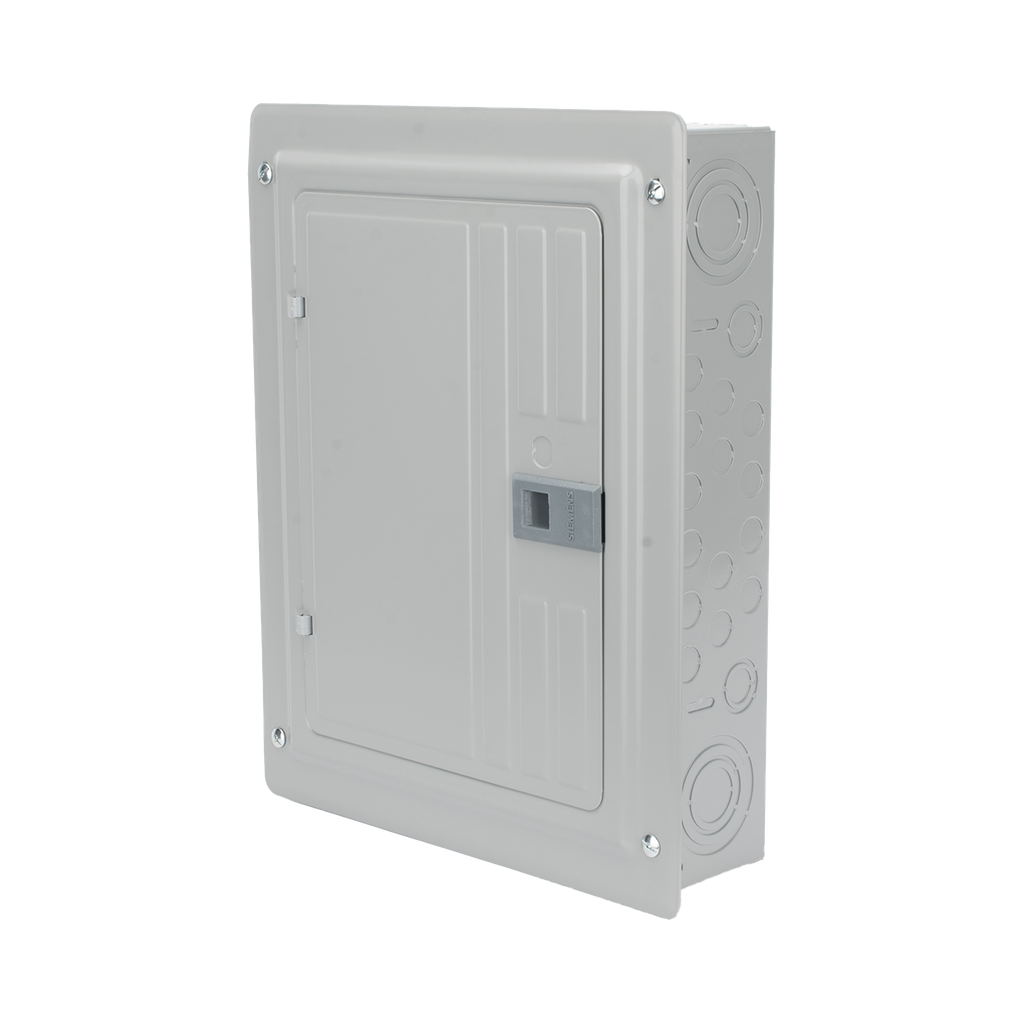 Centro de carga monofásico 1 Fase, 3 Hilos para interruptores QP, de 12 polos - 24 circuitos, 120/240vca, Barras de aluminio 125 Amp, Nema 1, uso interior. Incluye tapa.