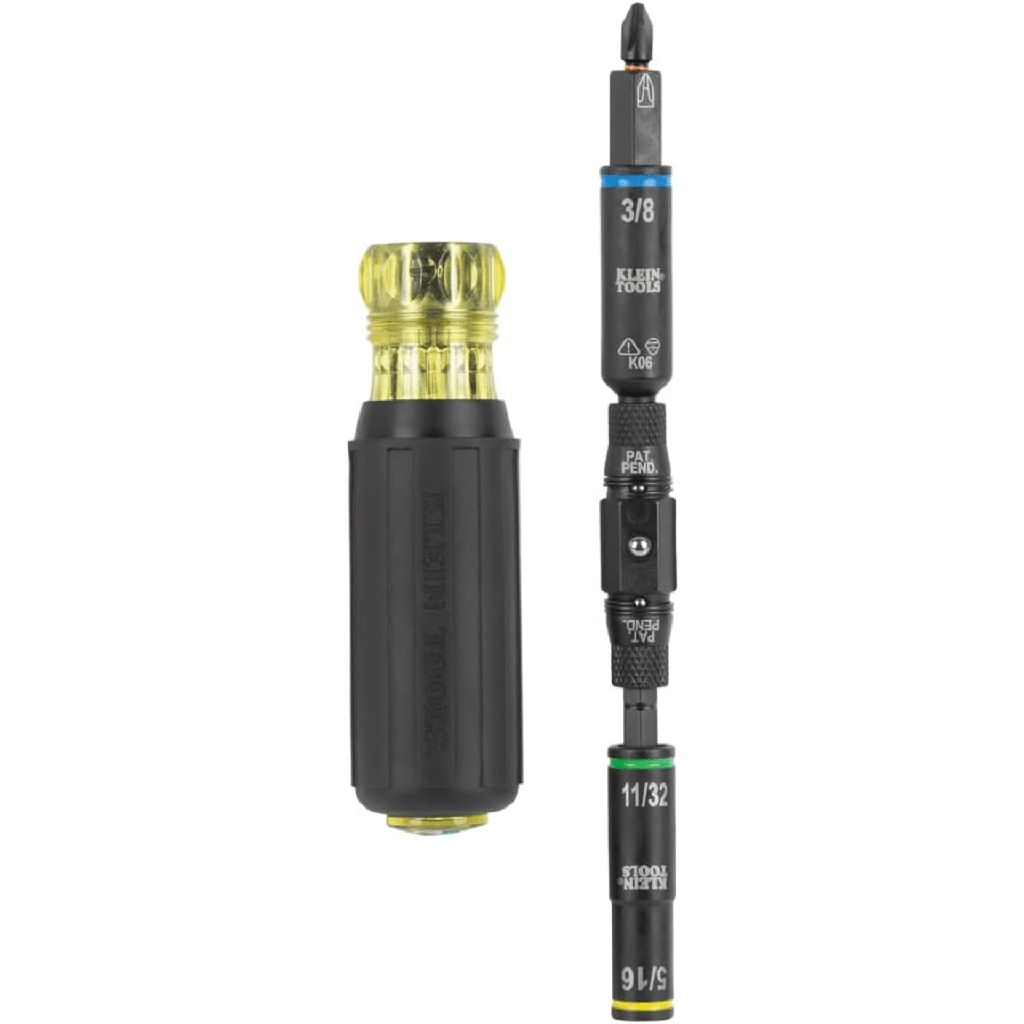 Destornillador / Llave de Tuercas 10 en 1 KNECT? con Clasificación de Impacto / Compatible con Herramientas Eléctricas / Puntas Intercambiables / Portabrocas KNECT? de 12 Puntos / Barra de Acero / Torque de 150 in-lb