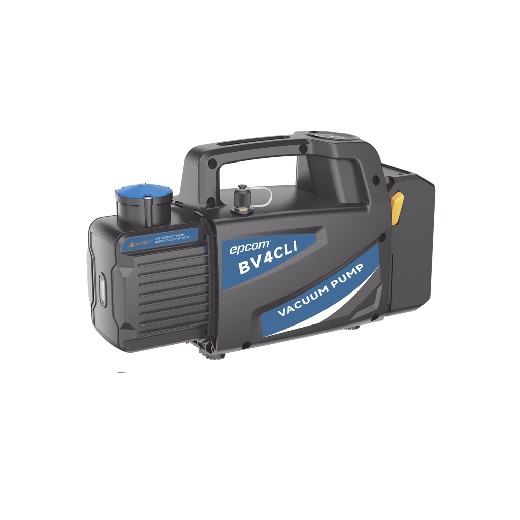 [BV4CLI] Bomba de Vacío Inalámbrica BV4CLI / 4 CFM (114 L/min) / Vacío Final 150 Micrones / Batería Ion-Litio 18V AEG-RIDGID / Capacidad Aceite 330 mL / Portátil Alta Eficiencia / Compatible A2L R32