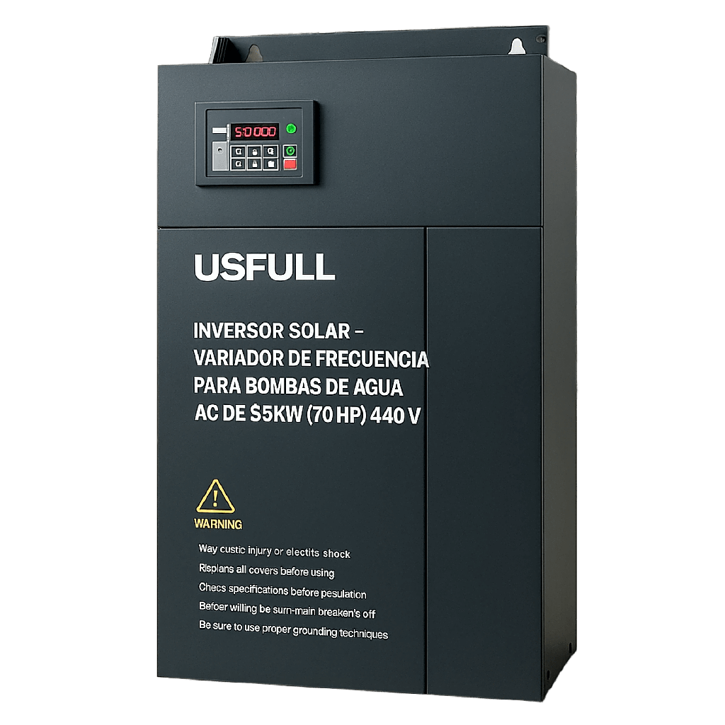 [FU9000SI055G9] Inversor Solar - Variador de Frecuencia para Bombas de Agua AC de 55KW (70 HP) 440V: Potencia y Eficiencia para Aplicaciones Exigentes
