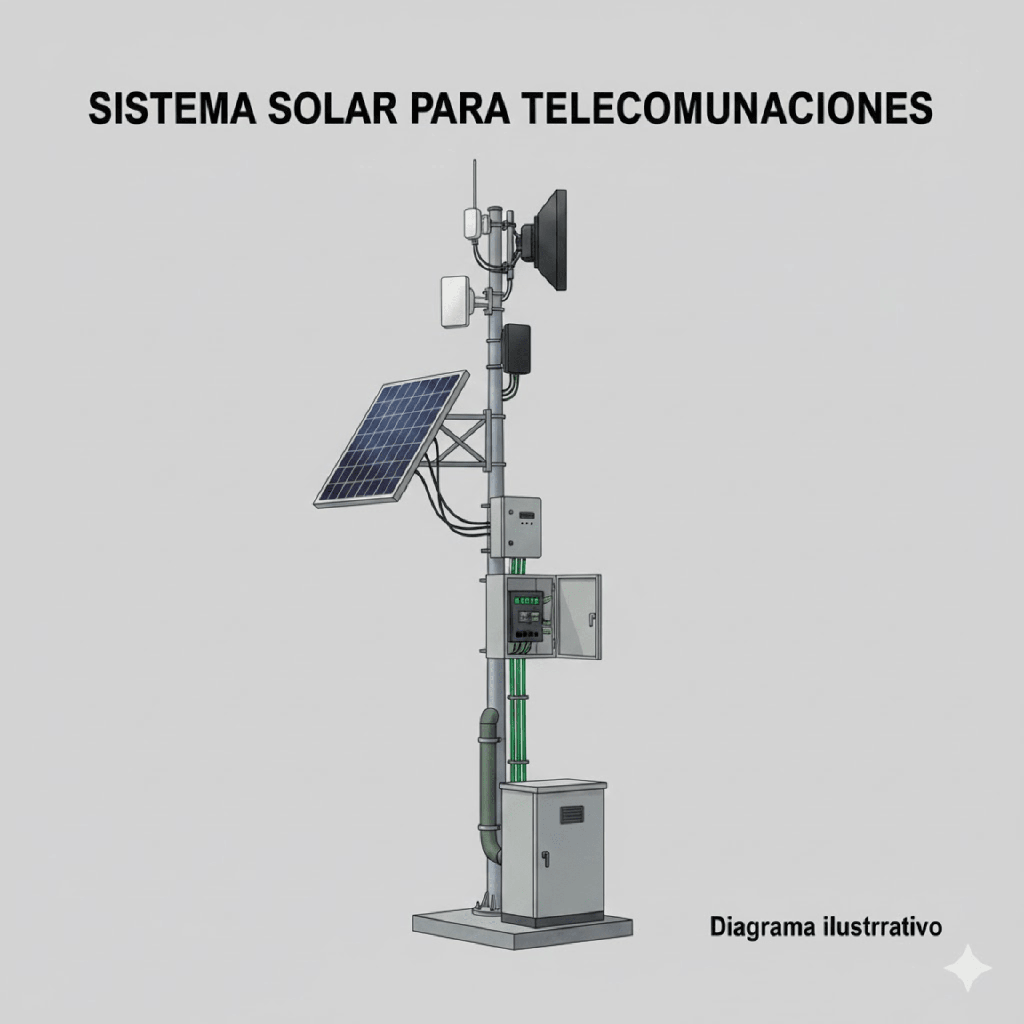 [PL1224G2RV2] Kit Solar de 28 W con PoE Pasivo 24 Vcc para 2 Radios de Ubiquiti airMAX, Cambium ePMP