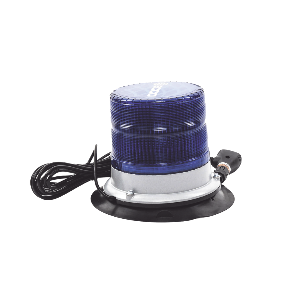 [X7960BVM] Baliza led pulso, 12-24vdc, 11 patrones de flash, montaje de imán de vacío, azul