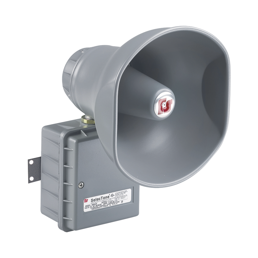 [300GCX-024] Altavoz amplificado selectone 15W, para ubicaciones peligrosas, 24 Vca / cd , gris