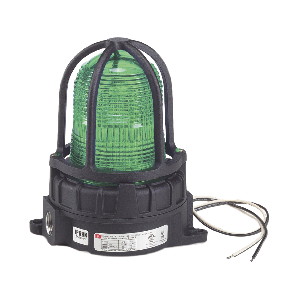 [191XLS-024-G] Luz de advertencia LED para ubicaciónes peligrosas, montaje para superficies, 24 VCD, color Verde