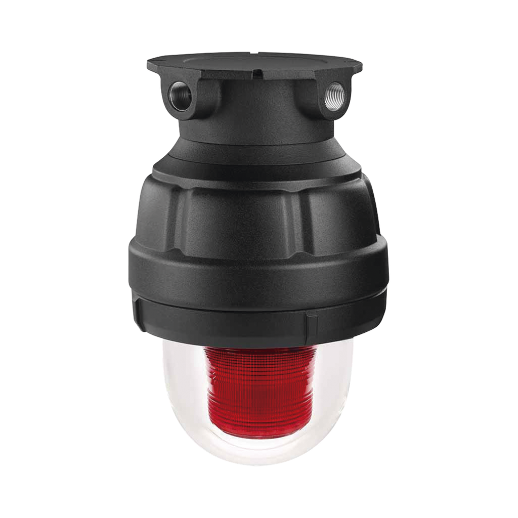 [27XST-120-R] Luz estroboscopica a prueba de explosiones ideal para ubicaciones peligrosas, 120Vca, rojo, montaje no incluido