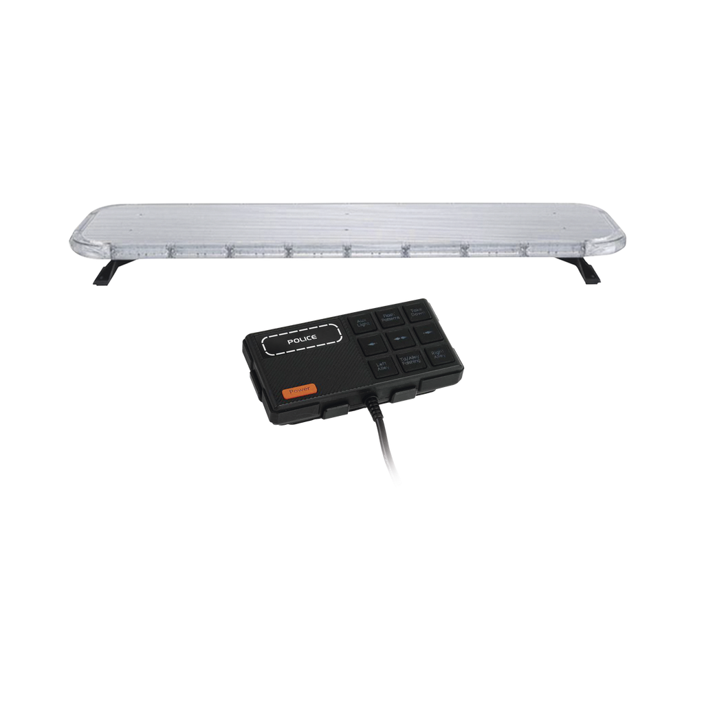 [X75RBAS] Barra de luces LED de 46 Rojo/Azul/Ambar , De 132 LEDs, Controlador Incluido, Ideal para Equipar Unidades de Seguridad Publica