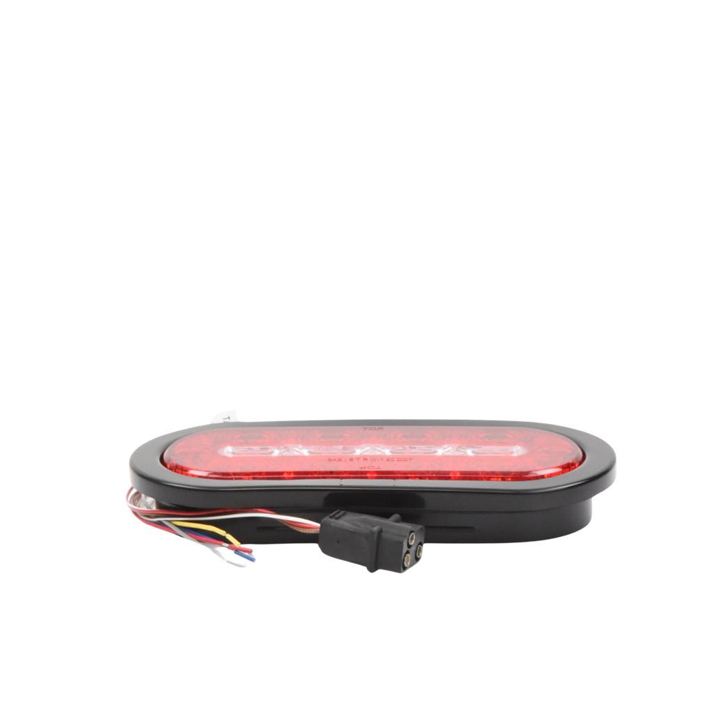 Plafón Ovalado de 7.5 Para Camiones de Transporte, 18 LED Ultra Brillantes, Color Rojo/Claro/Ambar