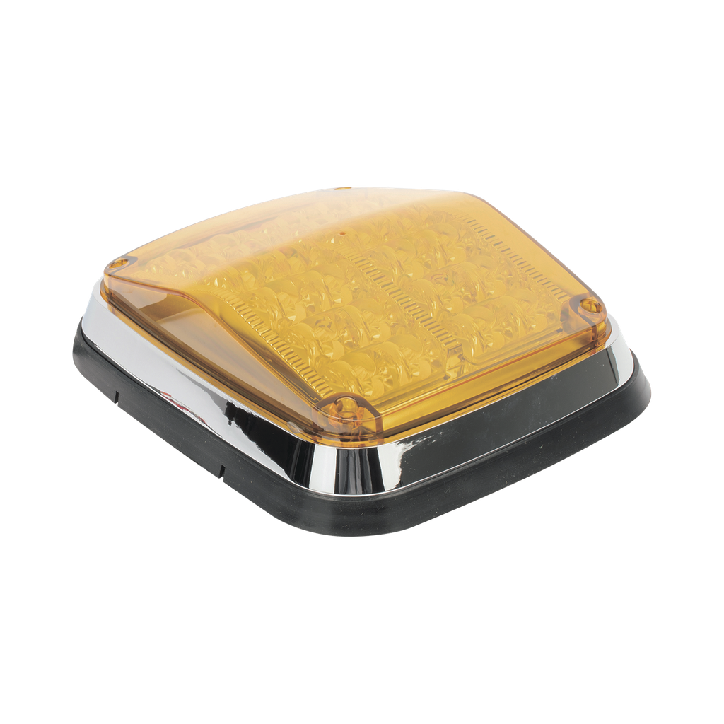 Luz de advertencia de 8 X 6, Color Ámbar, SAE,  IP67, Ideal para Ambulancias