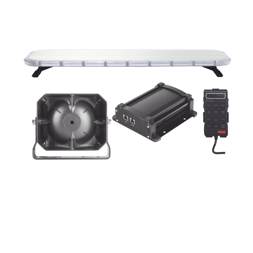 Kit básico para equipamiento de unidades de Seguridad Pública con Sirena Mono-mando