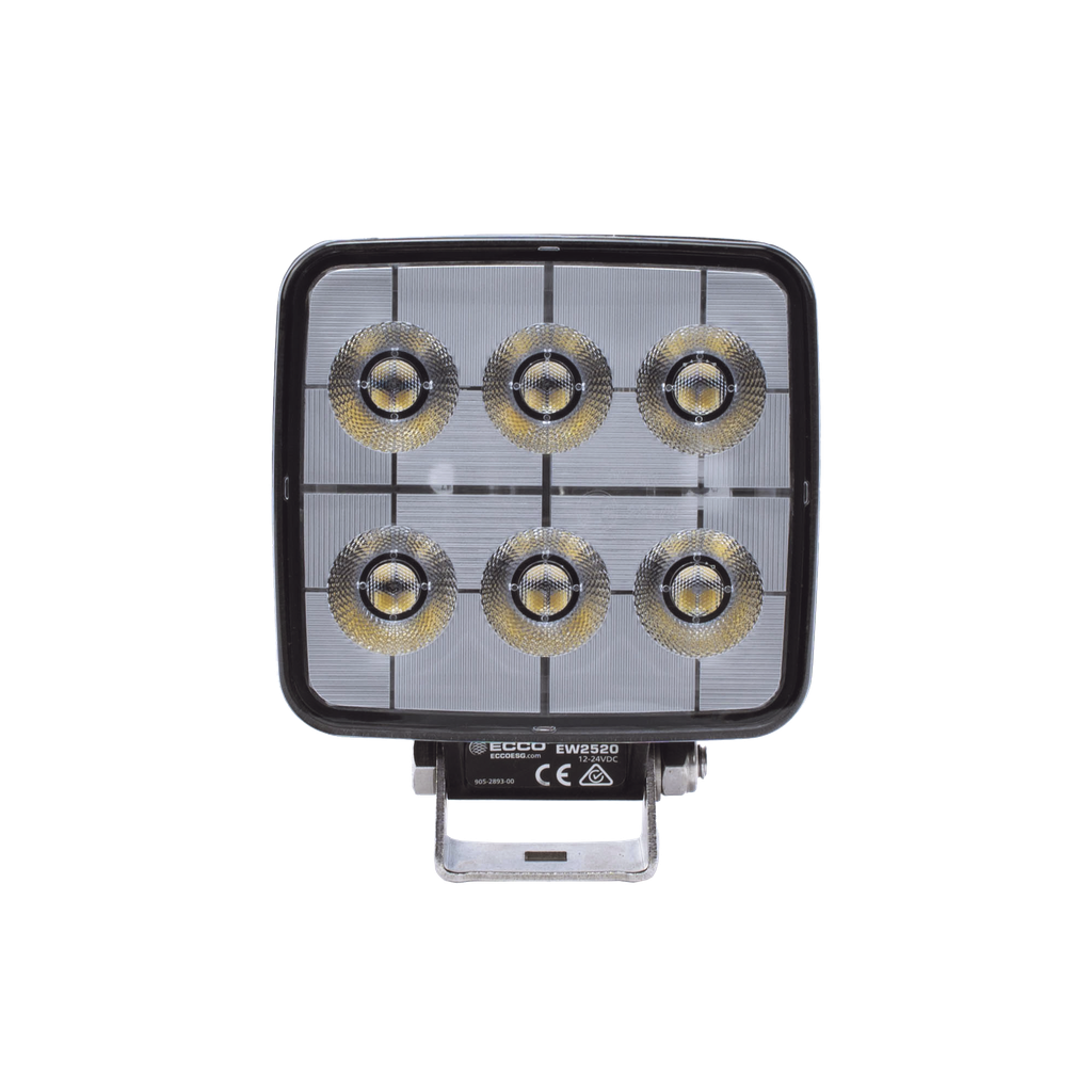Luz de trabajo de 6 LED, 12-24 Vcc, 2800 lumenes