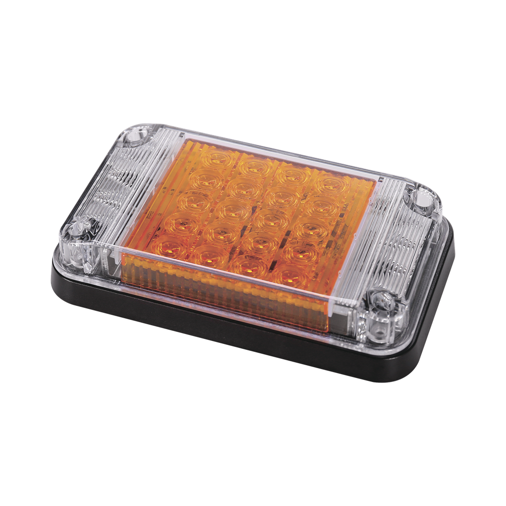 Luz de Advertencia de 7X4, Color Ámbar, Con Luces de Trabajo, Ideal para Ambulancias