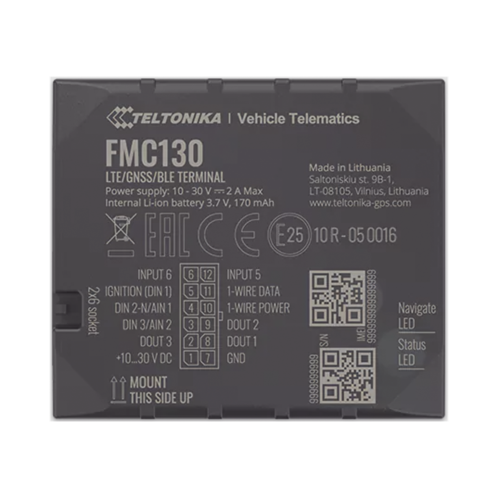 [FMC130] Profesional Rastreador Vehicular (GPS) 4G LTE CAT 1 y 2G / Identificación de Conductores / Bloqueo Remoto / Detección de Jammer / Sensores Bluetooth / Múltiples I/O